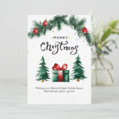 Warmes Weihnachts-Party Einladung (Stehend Vorderseite)