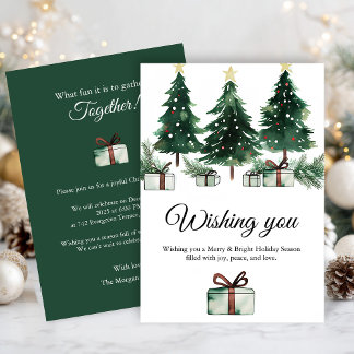 Warmes Weihnachts-Party Einladung