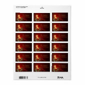 Warmes Weihnachtsanschrift Adressaufkleber (Vorne)