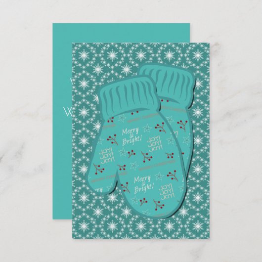 Warmes Weihnachtsfest Mittens (Vorne/Hinten)