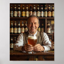 Warmes Willkommensposter einer belgischen Abtei-Ta
