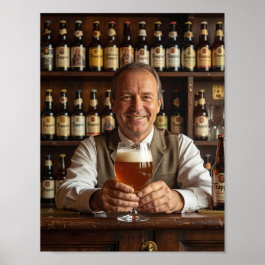 Warmes Willkommensposter einer belgischen Abtei-Ta Poster (Vorne)