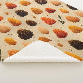 Warmes Winter Pinecones Muster Sherpadecke (3/4)