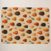Warmes Winter Pinecones Muster Sherpadecke (Vorderseite (Horizontal))