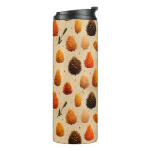 Warmes Winter Pinecones Muster Thermosbecher (Nach links gedreht)