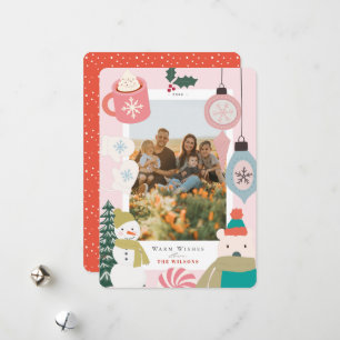 Warmes Wishs Cocoa Mittens Foto Feiertagskarte