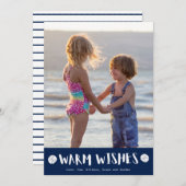 Warmes wünscht Florida Beach Foto Weihnachten (Vorne/Hinten)