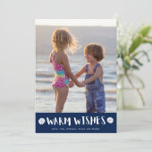 Warmes wünscht Florida Beach Foto Weihnachten (Stehend Vorderseite)