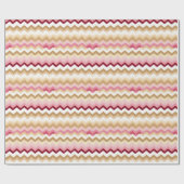 Warmes Zigzag Streifen Muster Geschenkpapier (Flach)