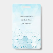 Wärmeschüttelmolekül Medizinisches Vertikales Foto Ausweis (Rückseite)