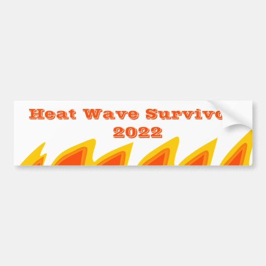 Wärmeschutzüberlebnis 2022 Autoaufkleber (Vorne)