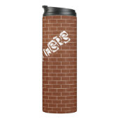 Wärmeschwulster mit individuellem Text Thermosbecher (Nach rechts gedreht)
