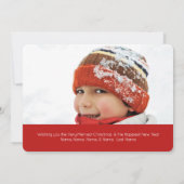 Warmest Weihnachten wünscht zweiseitige Fotokarte (Rückseite)