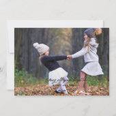 WARMEST WISHES Foto Weihnachtskarte Feiertagskarte (Rückseite)