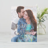 WARMEST WISHES GOLD Foto Weihnachtskarte Feiertagskarte (Stehend Vorderseite)