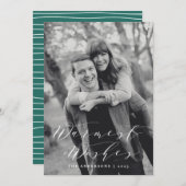 Warmest Wishes Holiday | Foto Card Feiertagskarte (Vorne/Hinten)