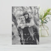 Warmest Wishes Holiday | Foto Card Feiertagskarte (Stehend Vorderseite)