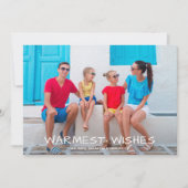 Warmest Wishes Multi Foto Christmas Feiertagskarte (Vorderseite)