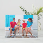 Warmest Wishes Multi Foto Christmas Feiertagskarte (Stehend Vorderseite)