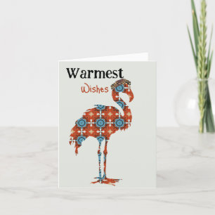Warmest WishFlamingo Dankeskarte