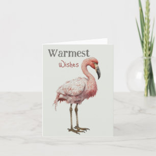 Warmest WishFlamingo Dankeskarte
