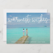 Warmest wünscht Elegantes Foto Feiertagskarte (Vorderseite)