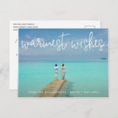 Warmest wünscht Elegantes Foto Feiertagspostkarte (Vorne/Hinten)