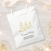 Warmest wünscht Gold Ribbon Weihnachtsbaumen Lecke Geschenktütchen (Ausgeschnitten)