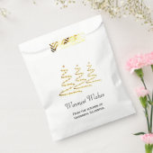 Warmest wünscht Gold Ribbon Weihnachtsbaumen Lecke Geschenktütchen (Versiegelt)