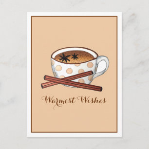 Warmest wünscht Masala Chai Indian Spiced Tee Cup Postkarte