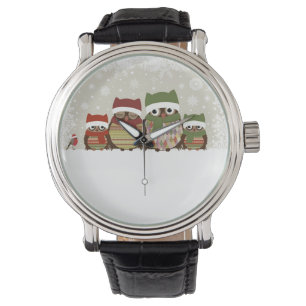Warmest wünscht Owl Familienlederband Vintag Armbanduhr