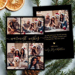 Warmest wünscht Script 5 Foto Collage Weihnachten