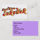 Wärmeüberlebensmittel Visitenkarte (Vorne/Hinten)