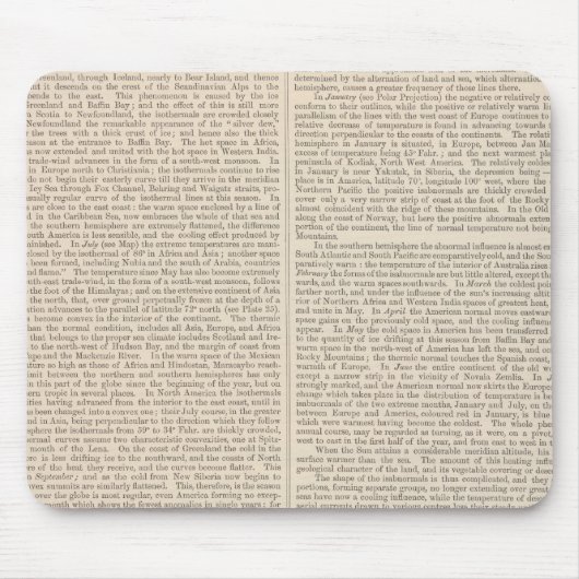 Wärmeverteilung über den Globus fortgesetzt Mousepad (Vorne)