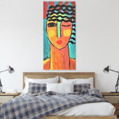 Wärmewelle Abstraktes Portrait einer Frau Leinwanddruck (Insitu (Schlafzimmer))