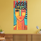 Wärmewelle Abstraktes Portrait einer Frau Leinwanddruck (Insitu (Wohnzimmer))