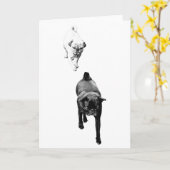 Wärmewünsche, sanftes Hunde-Duo Karte (Gelbe Blume)