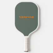 Warmgrau-minimalistischer moderner klassischer Nam Pickleball Schläger (Rückseite)