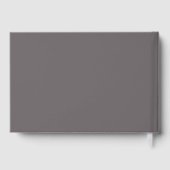 Warmgrau minimalistisches Foto Gästebuch (Rückseite)