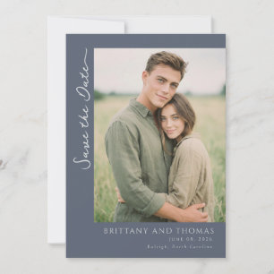 Warmgrau minimalistisches Foto Save The Date