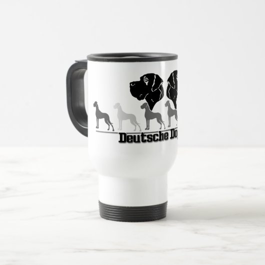 Warmhaltetasse Doggen Reisebecher (Vorderseite Links)