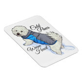 Warmherz-Magnet mit Bichon-Frise-Schnee-Foto Magnet (Rechte Seite)