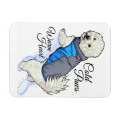 Warmherz-Magnet mit Bichon-Frise-Schnee-Foto Magnet (Horizontal)