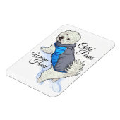 Warmherz-Magnet mit Bichon-Frise-Schnee-Foto Magnet (Linke Seite)
