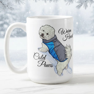 Warmherzige Schnee-Bichon-Tasse Kaffeetasse