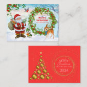 "Warmherzige Wünsche: Eine Weihnachtskarte überfli Mitteilungskarte (Vorne/Hinten)