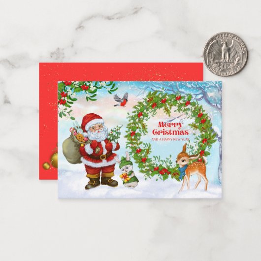 "Warmherzige Wünsche: Eine Weihnachtskarte überfli Mitteilungskarte (Vorderseite/Rückseite Beispiel)