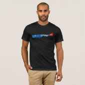 Warming Stripes Balkendiagramm Globale Temperature T-Shirt (Vorne ganz)