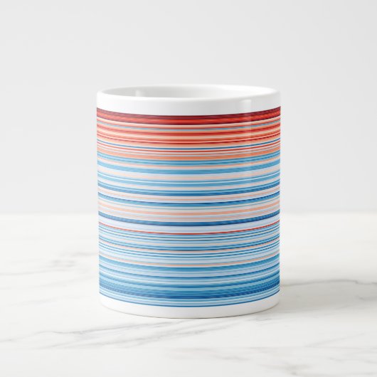 Warming Stripes Germany 1881-2020 Jumbo-Tasse (Vorderseite)