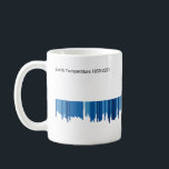Warming Stripes Mug Bar Graph Kaffeetasse<br><div class="desc">The warming stripes bar graph mug displays temperature change over time in your selected region. Warming stripes help start climate dialogue so we can communicate more effectively.</div>